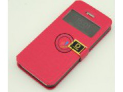 8938 funda de piel flip cover identificacion de llamadas para iphone 55s rosa.jpeg