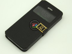 8951 funda de piel flip cover identificacion de llamadas iphone 55s negro.jpeg
